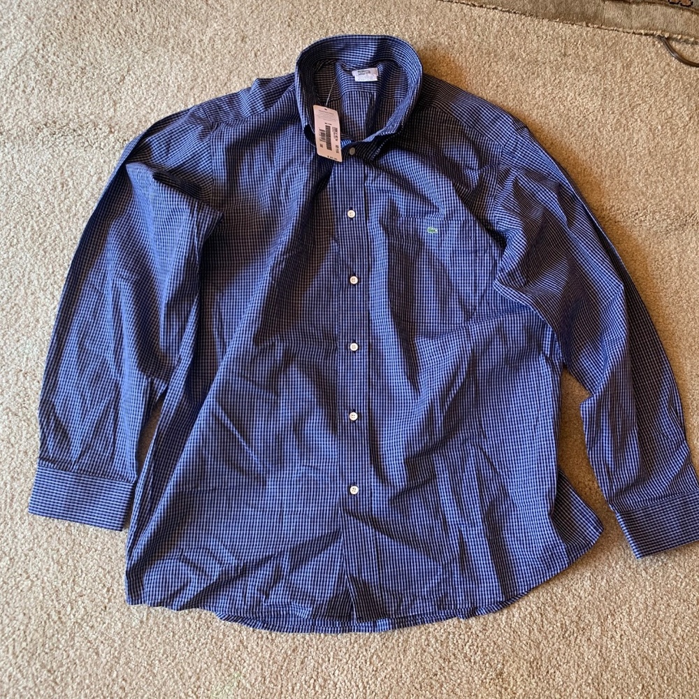 Long Sleeve Lacoste Button Down Shirt - New with tegs
